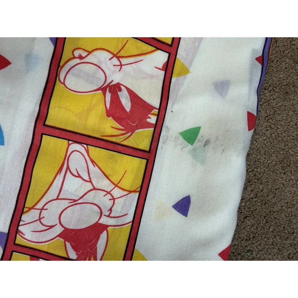 Vtg Looney Tunes Warner Bros Flat Sheet, Pillow Case Tweety Bugs Bunny 1993 Twin